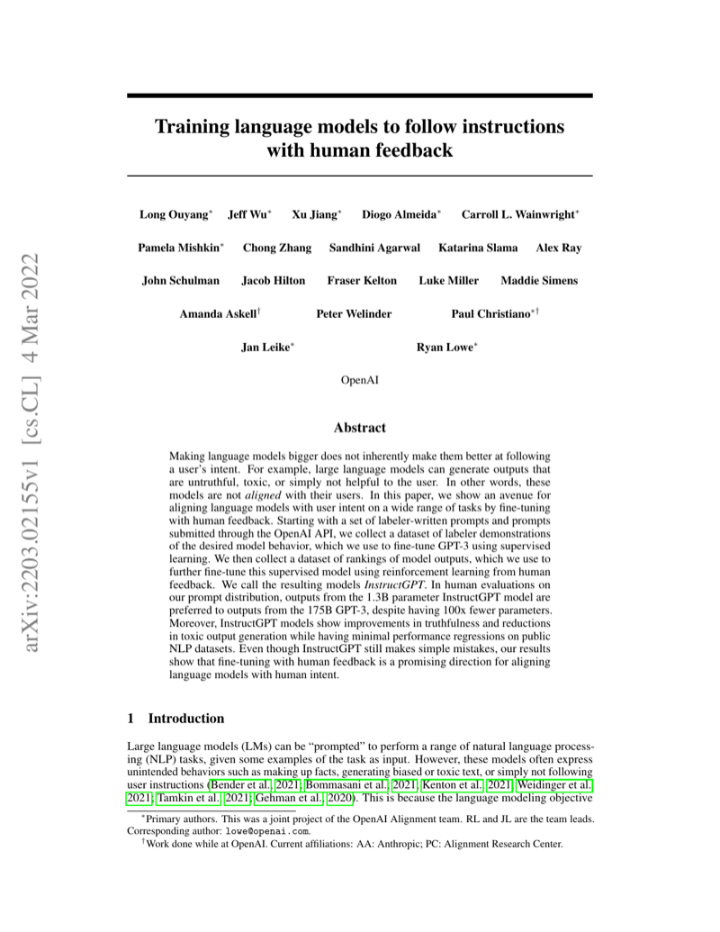 Cover of Training Language Models to Follow Instructions with Human Feedback
