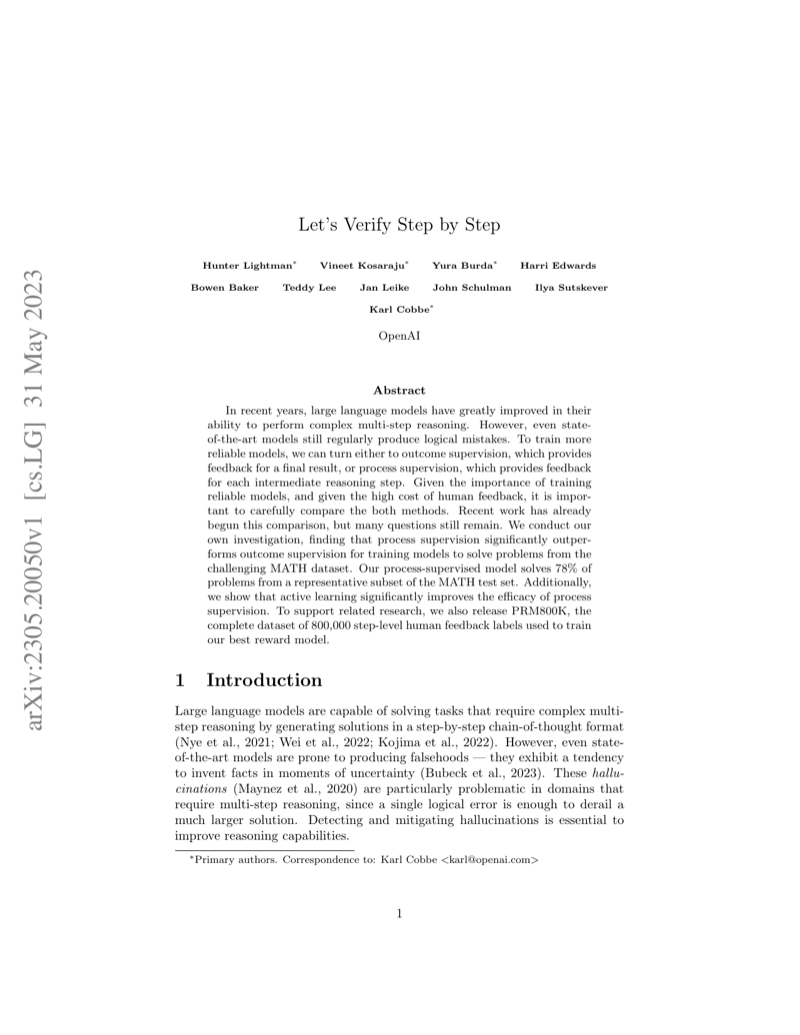 Cover of Let's Verify Step by Step